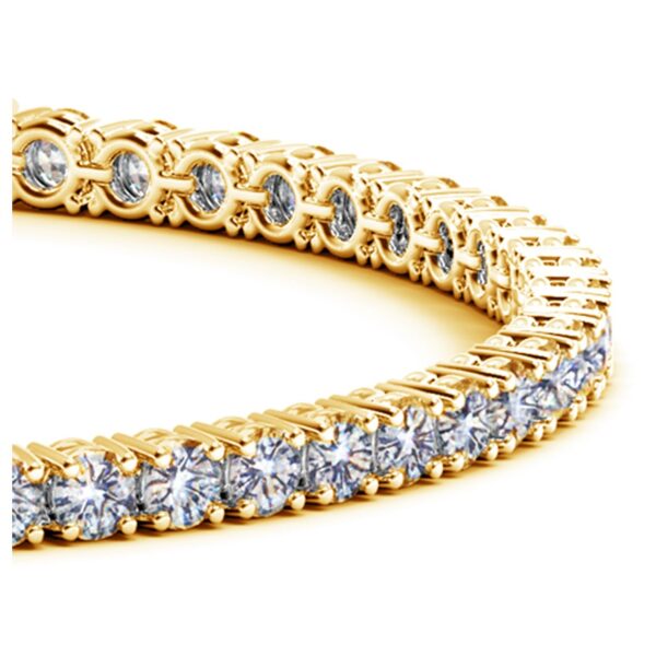 Lab Grown Round Diamond Tennis Bracelet in 14k Yellow Gold (6 cctw F/G  VS2/SI1) - Image 3