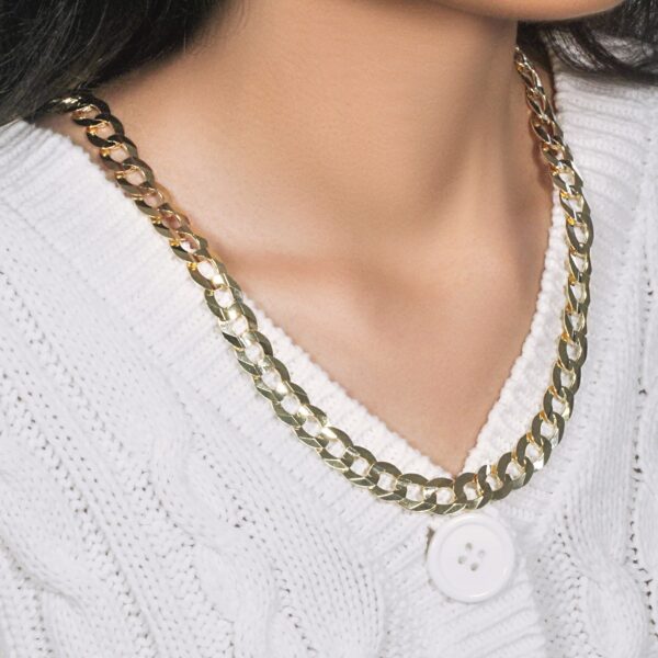 Solid Curb Chain in 14k Yellow Gold (11.23mm) - Image 3