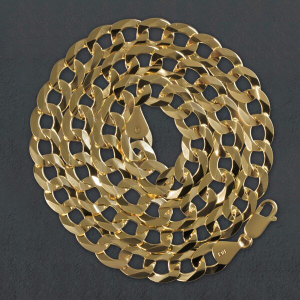 Solid Curb Chain in 14k Yellow Gold (11.23mm) - Image 7