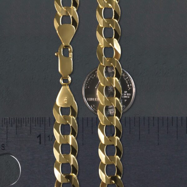 Solid Curb Chain in 14k Yellow Gold (11.23mm) - Image 6