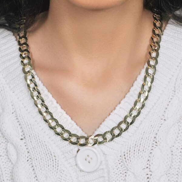 Solid Curb Chain in 14k Yellow Gold (11.23mm) - Image 4