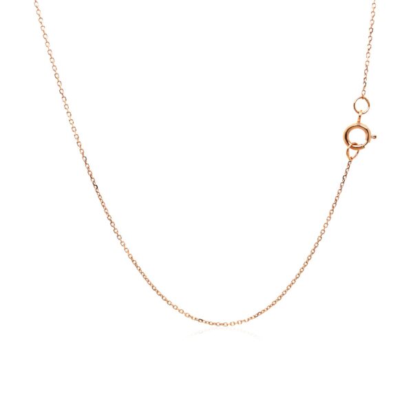 14k Rose Gold Diamond Cut Cable Link Chain 0.7mm - Image 6