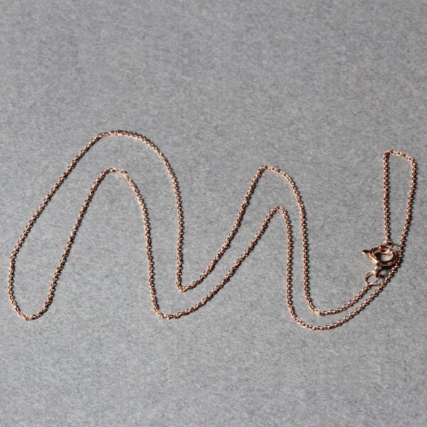 14k Rose Gold Diamond Cut Cable Link Chain 0.7mm - Image 8