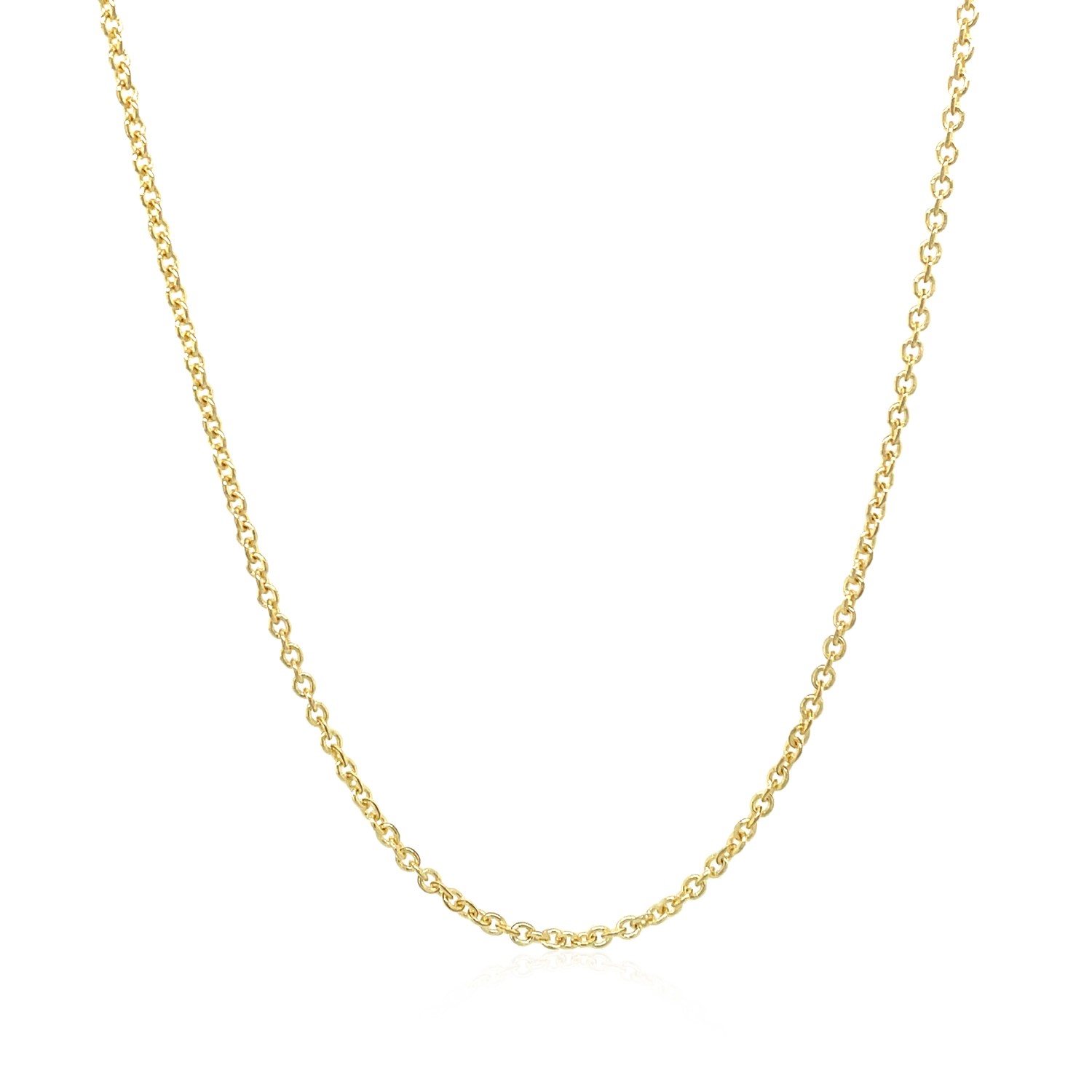 14k Yellow Gold Forsantina Lite Cable Link Chain 1.5mm - Image 8