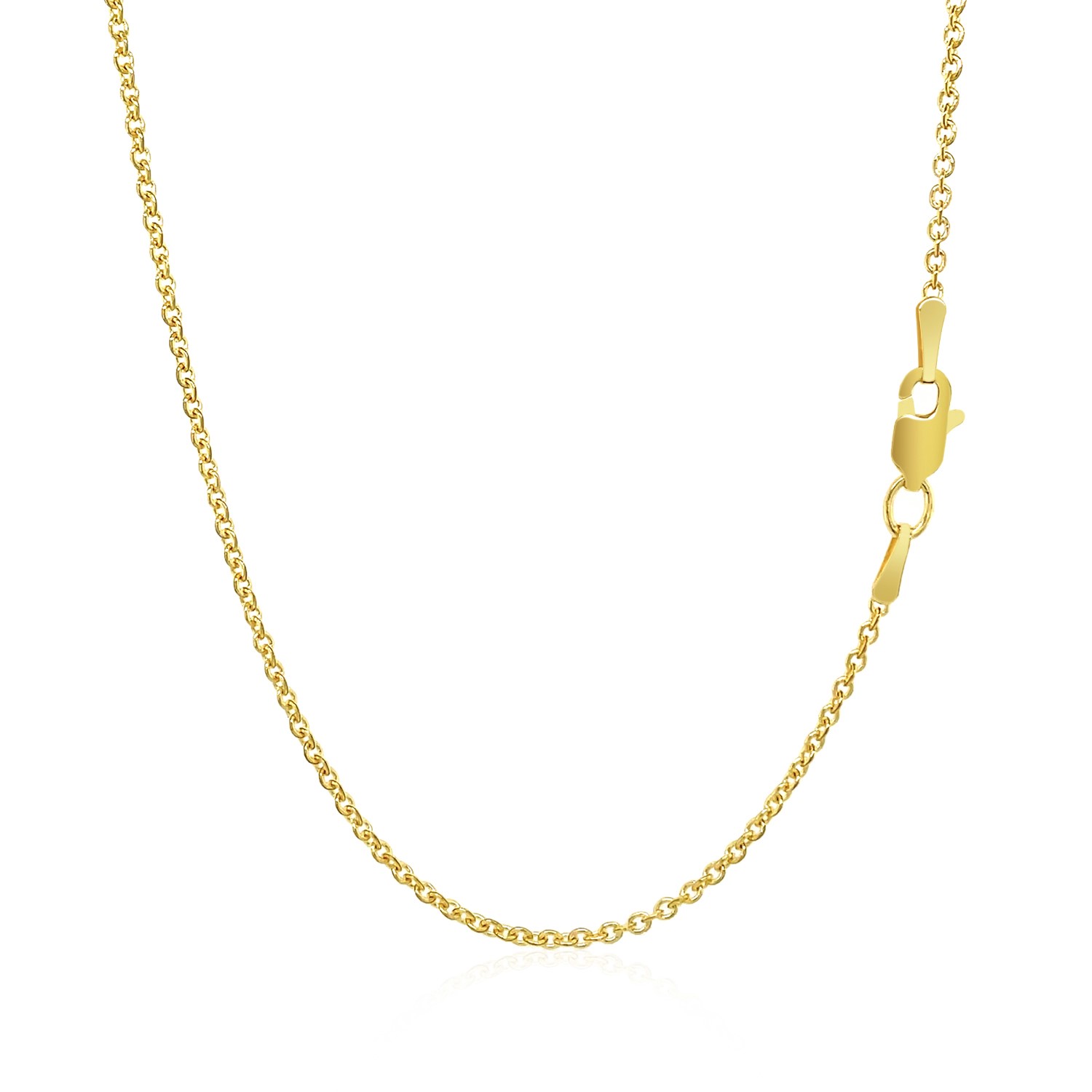 14k Yellow Gold Forsantina Lite Cable Link Chain 1.5mm - Image 9
