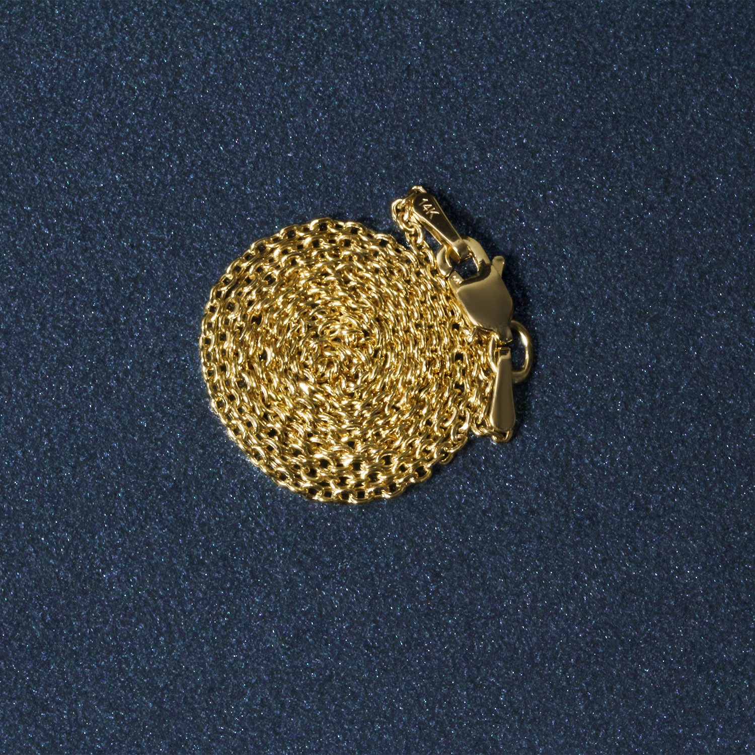 14k Yellow Gold Forsantina Lite Cable Link Chain 1.5mm - Image 6