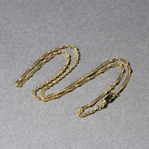 14k Yellow Gold Singapore Chain 1.7mm - Image 7