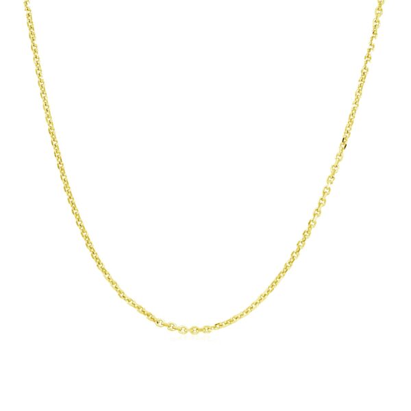 14k Yellow Gold Adjustable Cable Chain 0.9mm - Image 2