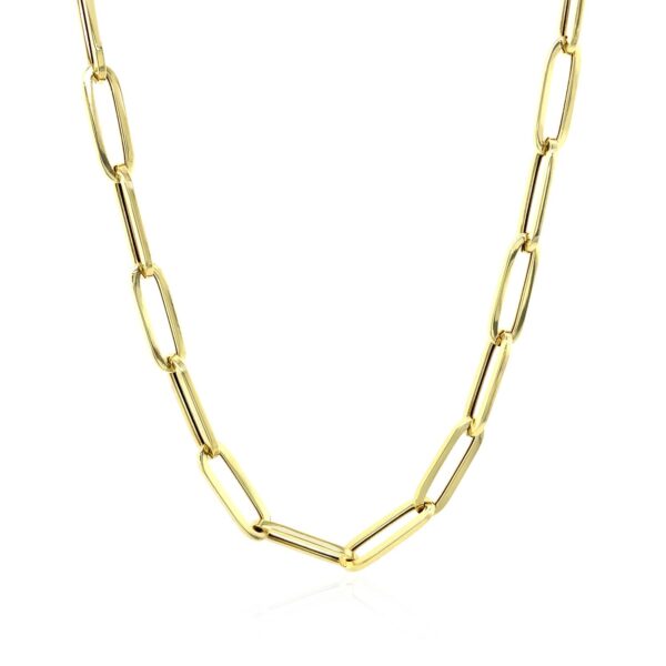 10K Yellow Gold Lite Paperclip Chain (4.2mm) - Image 5