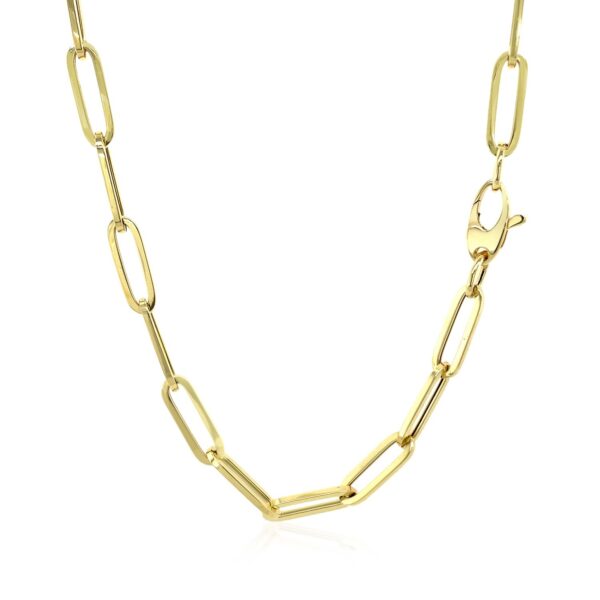 10K Yellow Gold Lite Paperclip Chain (4.2mm) - Image 3