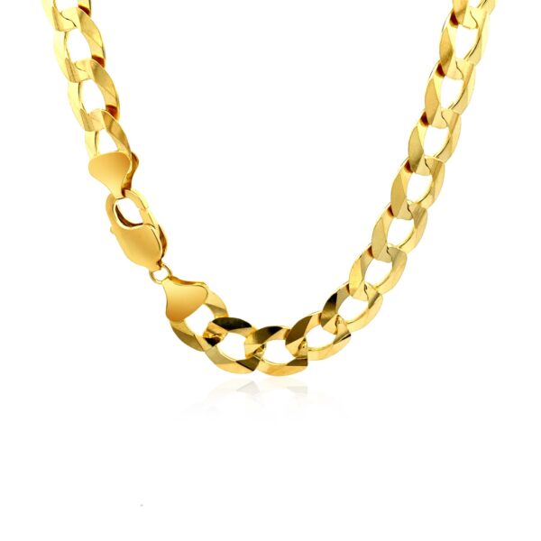 Solid Curb Chain in 14k Yellow Gold (12.18mm) - Image 9