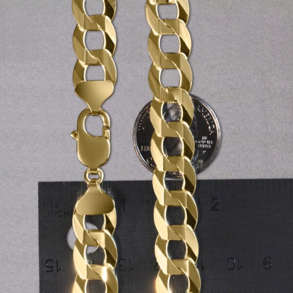 Solid Curb Chain in 14k Yellow Gold (12.18mm) - Image 8