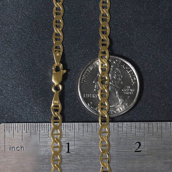 4.5mm 14k Yellow Gold Mariner Link Chain - Image 7