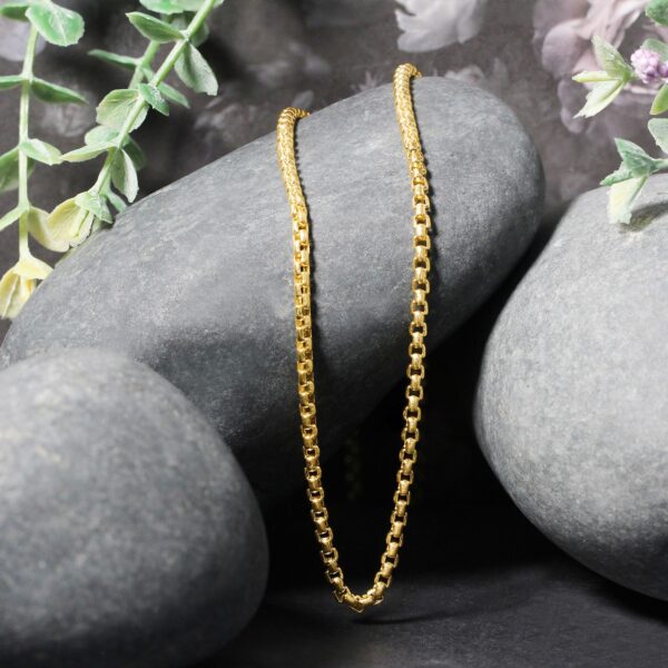 14k Yellow Gold Round Box Chain (2.50 mm) - Image 3