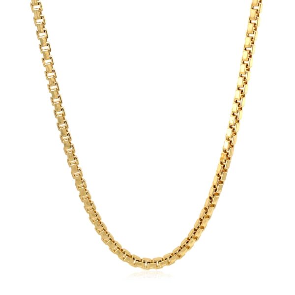 2.5mm 14k Yellow Gold Semi Solid Box Chain - Image 5