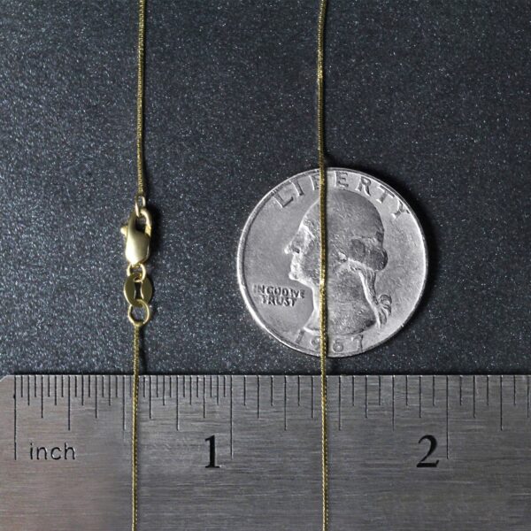 14k Yellow Gold Classic Box Chain 0.6mm - Image 4