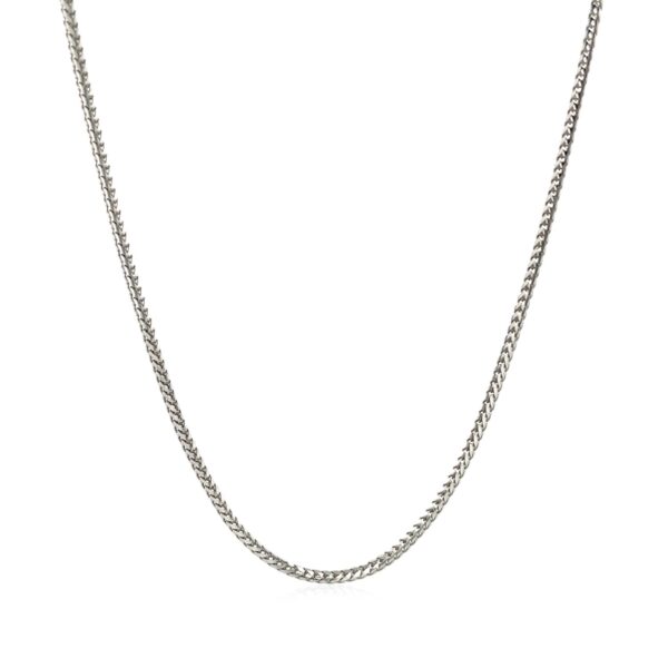 14k White Gold Franco Chain 1.2mm - Image 4