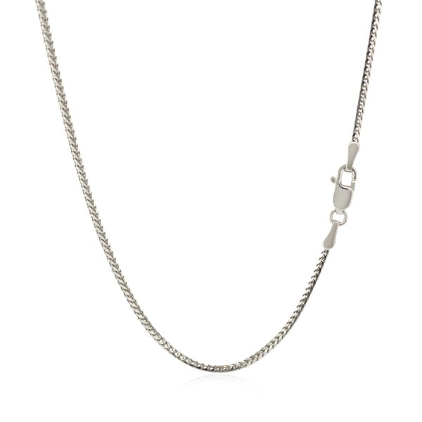 14k White Gold Franco Chain 1.2mm - Image 5