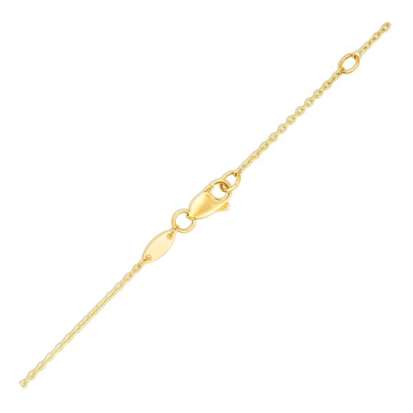 14k Yellow Gold Chain Necklace with Horizontal Arrow Pendant - Image 4