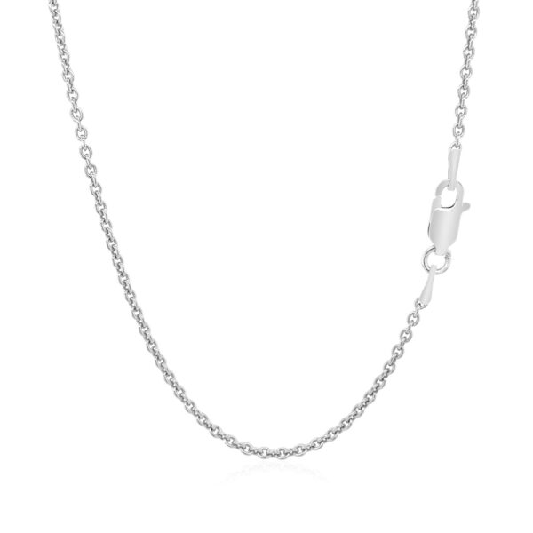 Sterling Silver Rhodium Plated Round Cable Chain 1.8mm - Image 3