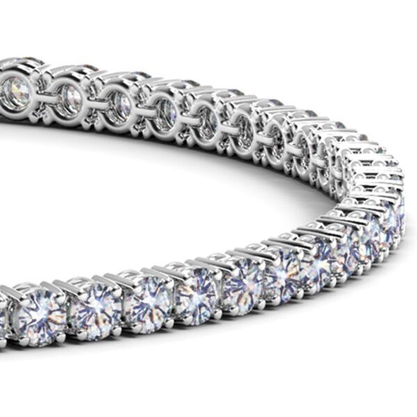 Lab Grown Round Diamond Tennis Bracelet in 14k White Gold (7 cctw F/G  VS2/SI1) - Image 3