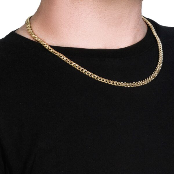 6.1mm 14k Yellow Gold Semi Solid Miami Cuban Chain - Image 4