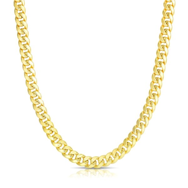 6.1mm 14k Yellow Gold Semi Solid Miami Cuban Chain - Image 5