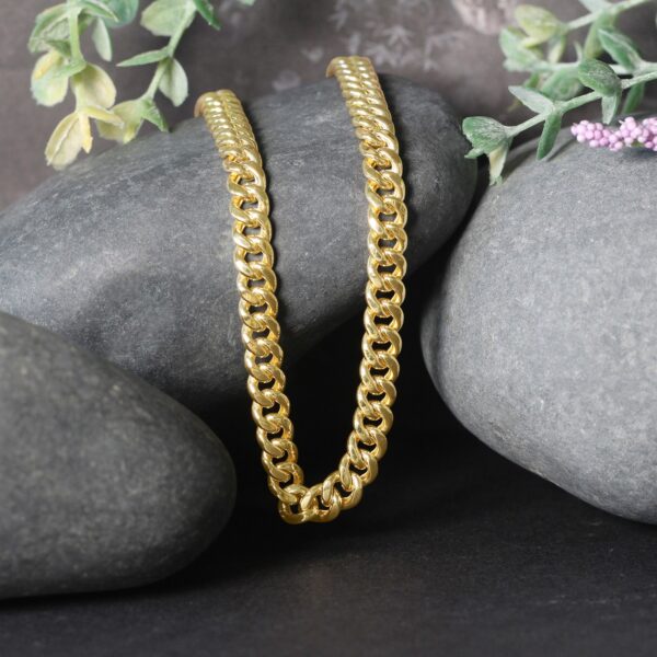 6.1mm 14k Yellow Gold Semi Solid Miami Cuban Chain - Image 6