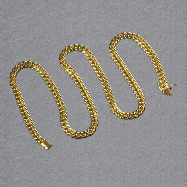 6.1mm 14k Yellow Gold Semi Solid Miami Cuban Chain - Image 7