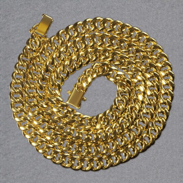 6.1mm 14k Yellow Gold Semi Solid Miami Cuban Chain - Image 8