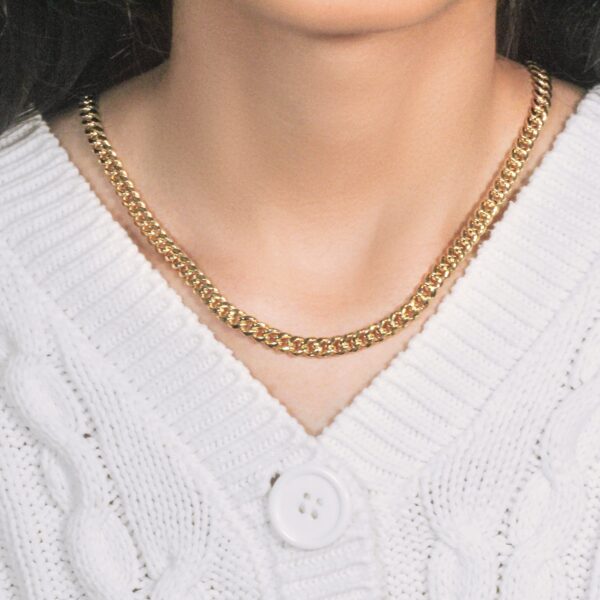 6.1mm 14k Yellow Gold Semi Solid Miami Cuban Chain - Image 10