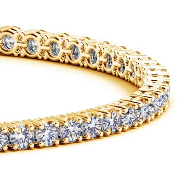 Lab Grown Round Diamond Tennis Bracelet in 14k Yellow Gold (7 cctw F/G  VS2/SI1) - Image 3