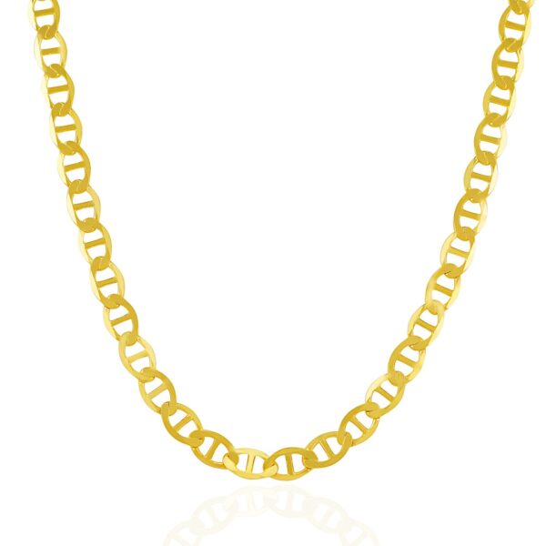 6.3mm 14k Yellow Gold Mariner Link Chain - Image 7