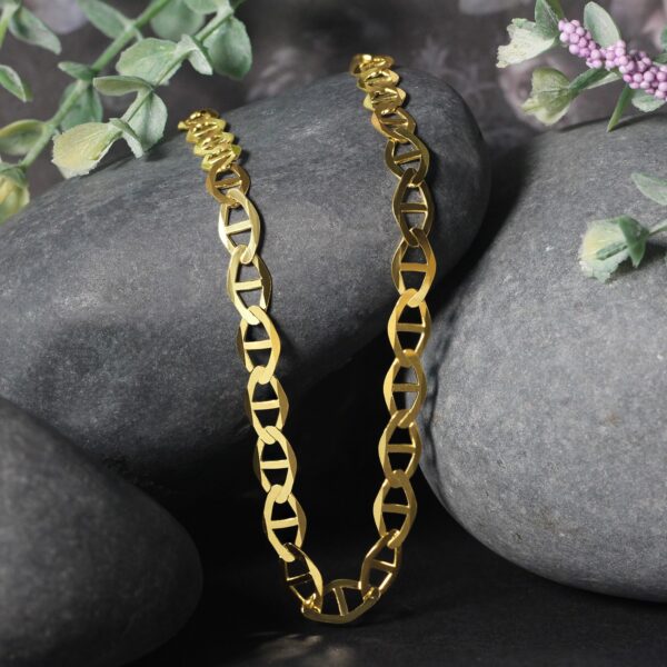 6.3mm 14k Yellow Gold Mariner Link Chain - Image 6