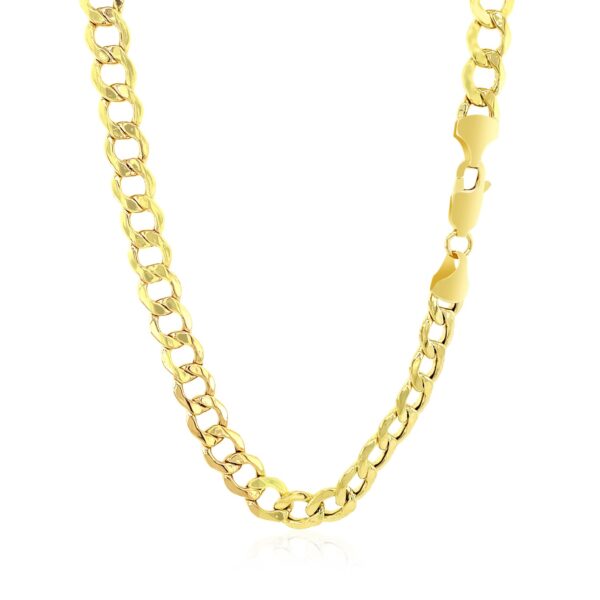 6.1mm 10k Yellow Gold Curb Chain - Image 8