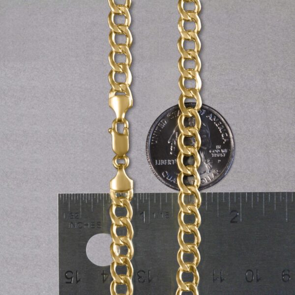 6.1mm 10k Yellow Gold Curb Chain - Image 2