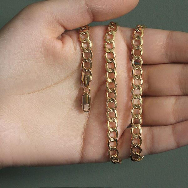 6.1mm 10k Yellow Gold Curb Chain - Image 12