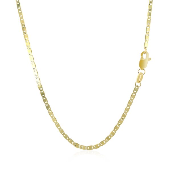 14k Yellow Gold Mariner Link Chain 1.7mm - Image 3