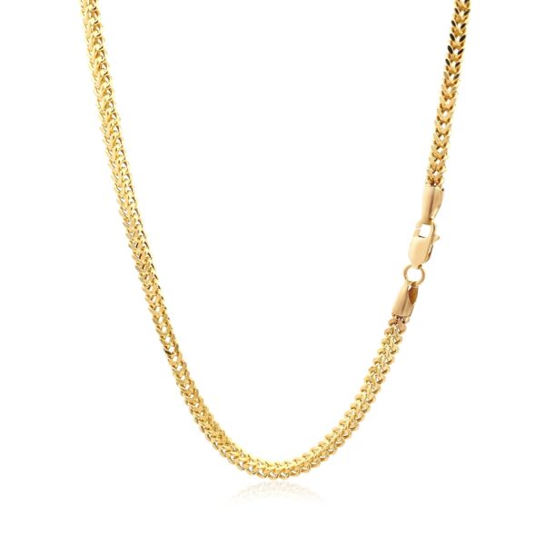 14k Yellow Gold 3.3mm Light Weight Wheat Chain - Image 8