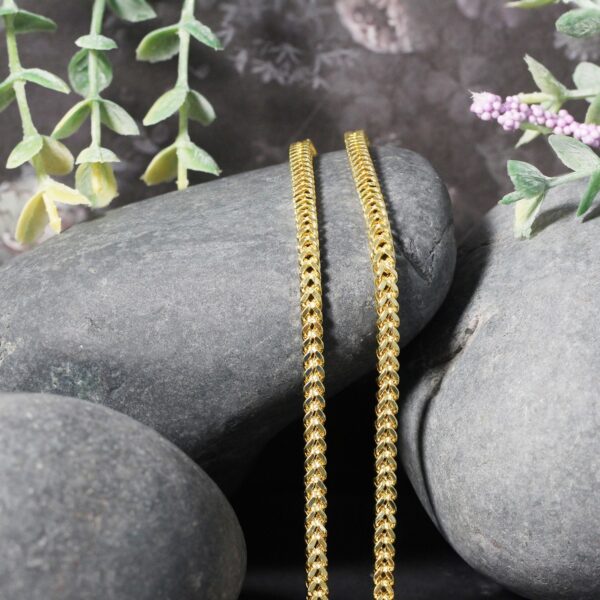 14k Yellow Gold 3.3mm Light Weight Wheat Chain - Image 2