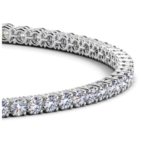 Lab Grown Round Diamond Tennis Bracelet in 14k White Gold (4 cctw F/G  VS2/SI1) - Image 2