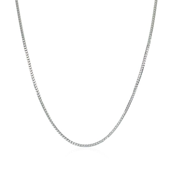 14k White Gold Franco Chain 0.9mm - Image 2