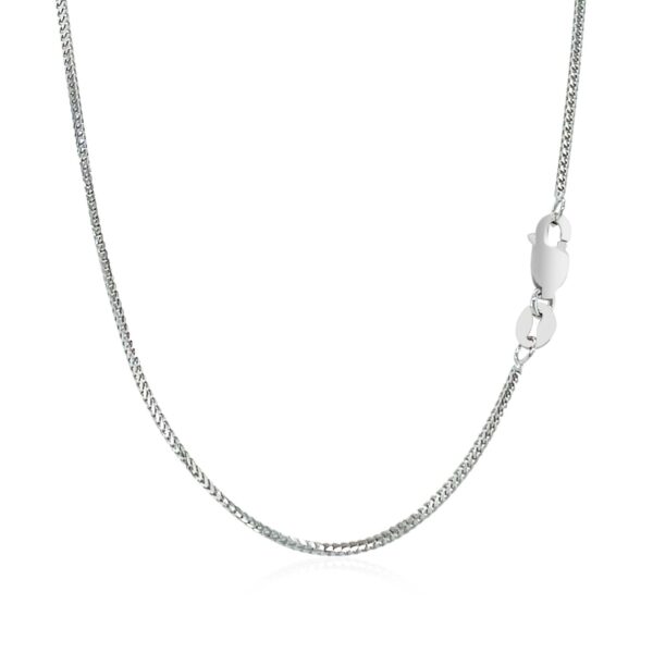 14k White Gold Franco Chain 0.9mm - Image 4