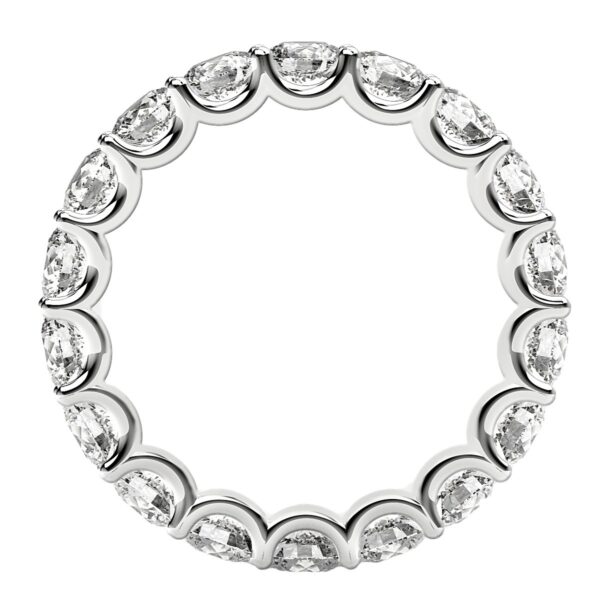 Round Cut Lab Grown Diamond Eternity Ring in 14k White Gold (2 cttw FG/VS2) - Image 5