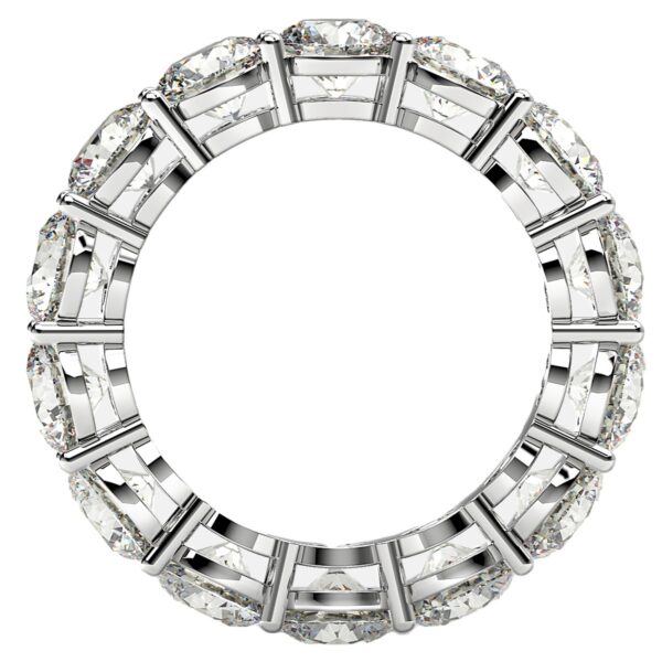 Round Cut Lab Grown Diamond Eternity Ring in 14k White Gold (6 cttw FG/VS2) - Image 4