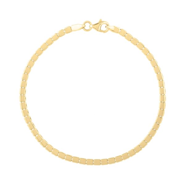 14k Yellow Gold 7 inch Mini Cube Bracelet (2.60 mm) - Image 2