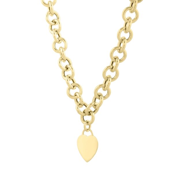 14k Yellow Gold Rolo Link Necklace (11.40 mm) - Image 2