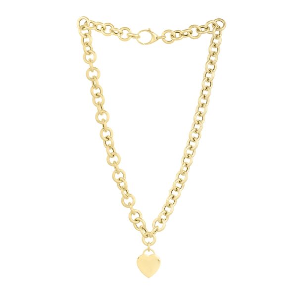 14k Yellow Gold Rolo Link Necklace (11.40 mm) - Image 3