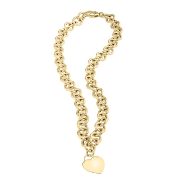 14k Yellow Gold Rolo Link Necklace (11.40 mm) - Image 4