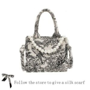 Luxury Designer Handbag For Women Shoulder Bag High Quality Jacquard - Beige